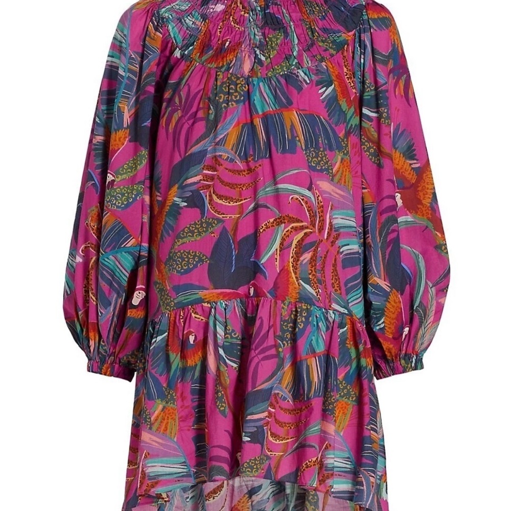 Farm Rio Rainbow Macaw Minidress / Size M / NWT - Picture 3 of 10